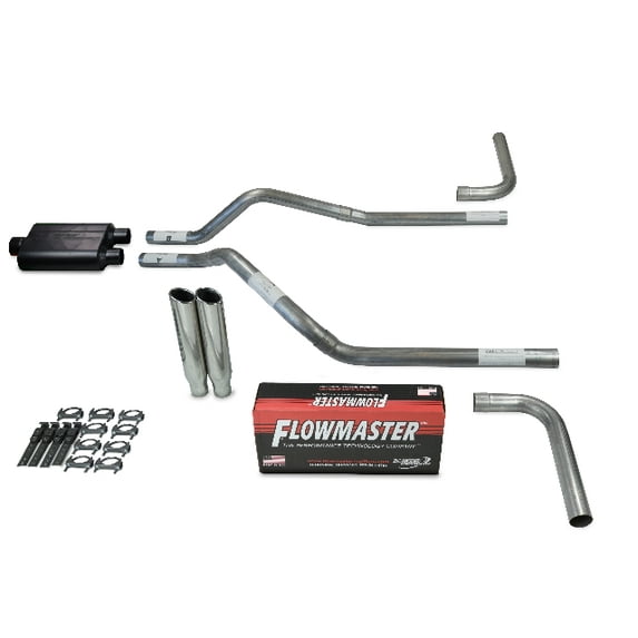 Chevy Blazer 92-94 2.5" Dual Exhaust Kit Flowmaster Super 44 Clamp Tip Side