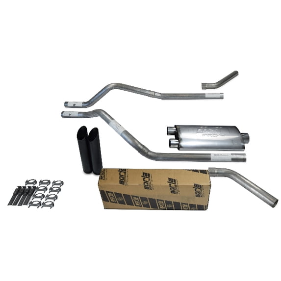 Chevy Blazer 92-94 2.5" Dual Exhaust Kits Borla Pro XS Black Tip Corner