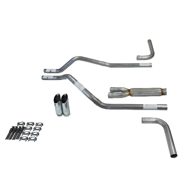Chevy Blazer 9294 2.5" Dual Exhaust Kits Glasspack Side Ex Slash Tips