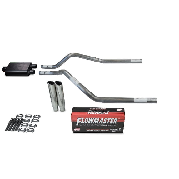 Chevy Blazer 95-99 2.5" Dual Exhaust Kits Flowmaster 40 Series Clamp on Tip