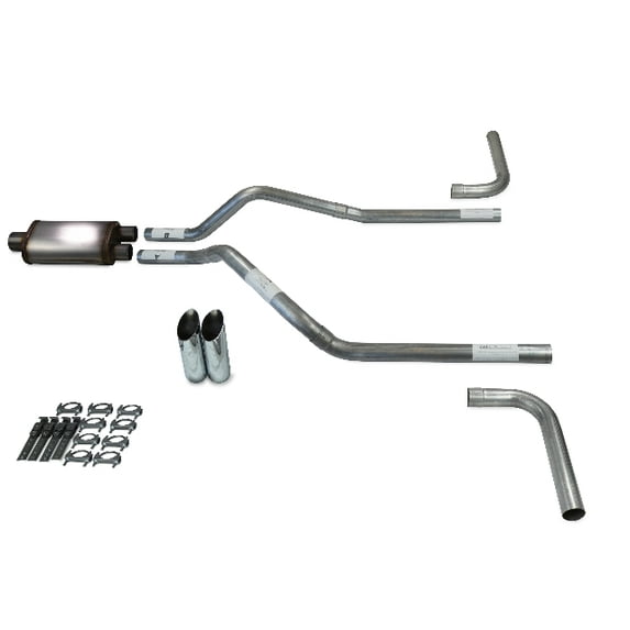 Chevy Blazer 95-99 2.5" Dual Exhaust Kits Stainless Muffler Slash Tips Side Ex