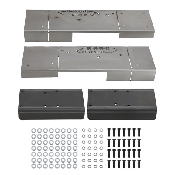 Chevy C10 Frame Shortening Kit - Short Bed Conversion, 1/4" Heavy Plate, 1963-1972 C10 Frame, 128" to 115" Wheelbase, Welding Required, Authority ID: MXR02FXSY