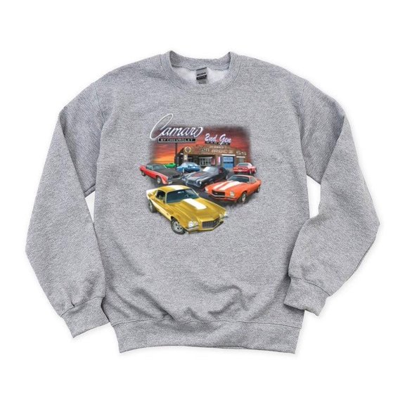 Chevy Camaro 2nd Gen Garage Z28 RS SS Vintage Retro Muscle Car USA Auto SweatShirt Unisex, up to 5XL