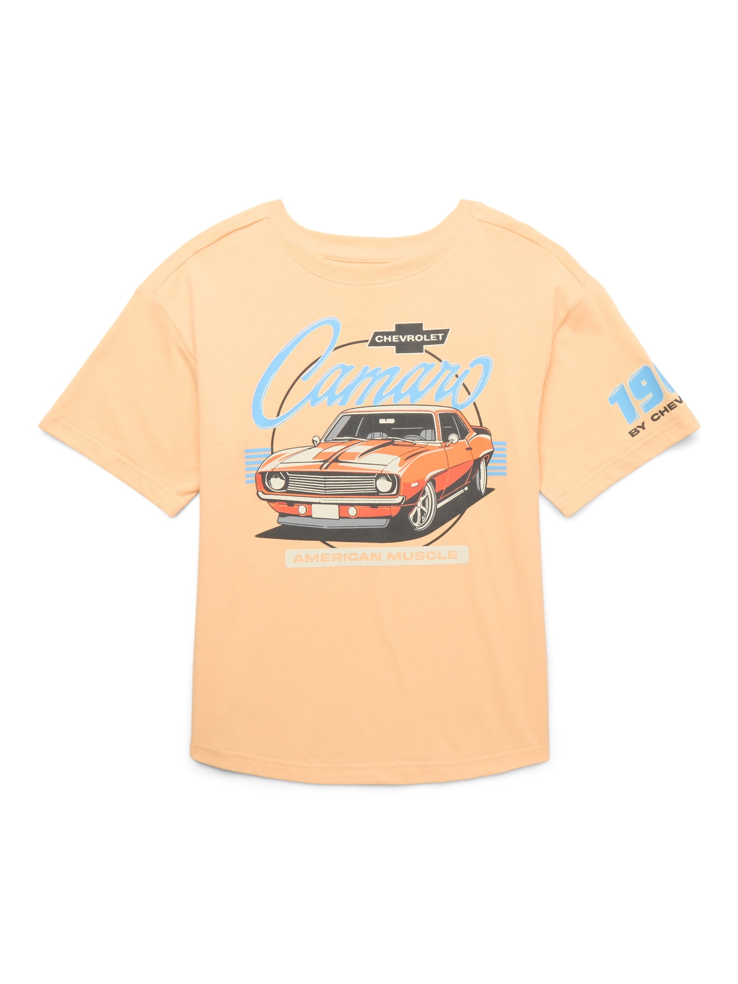 Chevy Camaro Boys' Graphic Tee with Short Sleeves, Sizes 4-18