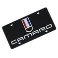 thumbnail image 1 of Chevy Camaro Dual Logo License Plate (Black), 1 of 5
