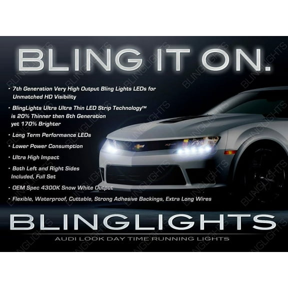Chevy Camaro LED DRL Head Light Strips Day Time Running Lamp