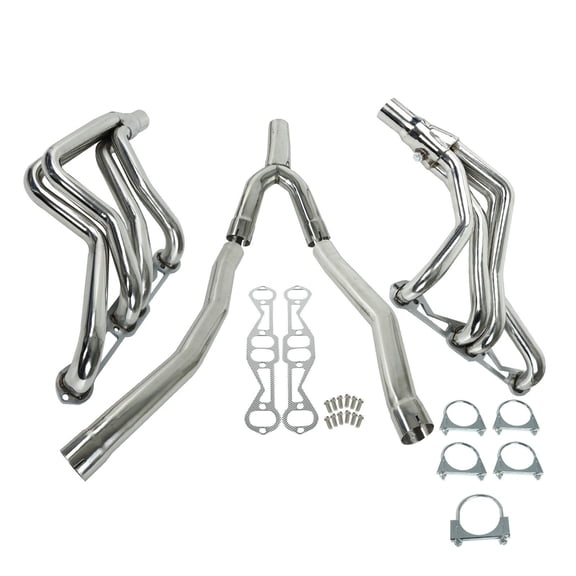 Chevy Camaro & Pontiac Firebird 82-92 5.0L/5.7L Exhaust Header - MT001124 - 2.5" Outlet, 3.0" Y-Pipe, 3 O2 Sensors, Auto Trans Only