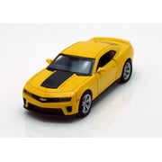 Chevy Camaro ZL1، Yellow - Welly 43667 - 4.5 & quot؛ لعبة دييكاست طويلة نموذج سيارة العلامة التجارية الجديدة ، ولكن ليس في BOX