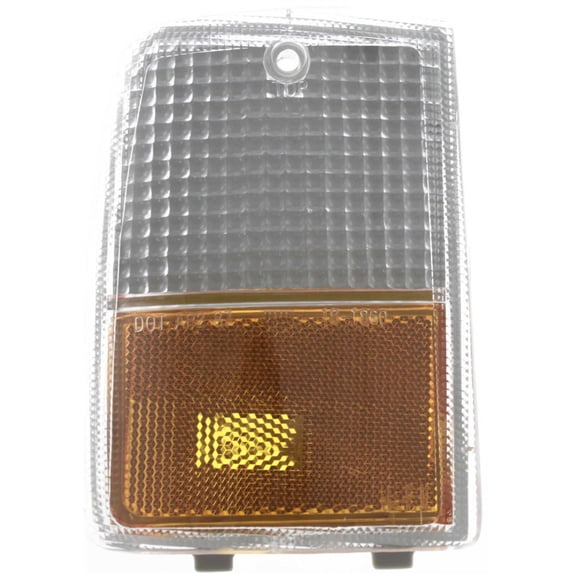 For Chevy Caprice 1990 Turn Signal/Cornering Light Assembly Driver Side | Front | Amber/Clear Lens | Chrome Housing | Corner of Front Fender | Replacement For GM2550102 | 5974649, 762405586649