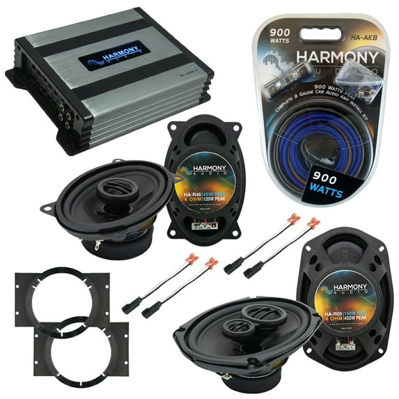 Chevy Cavalier 1995-2005 OEM Speaker Upgrade Harmony R46 R69 & HA-A400.4 Amp