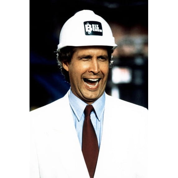 Chevy Chase Wearing Hard Hat White Suit Classic 24x36 Poster