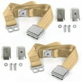 thumbnail image 1 of Chevy Chevelle 1964-1967 Airplane 2 Point Tan Lap Bucket Seat Belt Kit with Bracketry - 2 Belts, 1 of 1