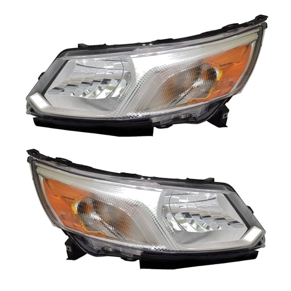For Chevy City Express 2015 2016 2017 2018 Headlight Driver and Passenger Side | Pair | CAPA Certified | Replacement For GM2502421, GM2503421 | 19316424, 19316421
