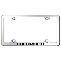 Chevy Colorado Laser Etched Logo Wide Body License Plate Frame (Chrome)
