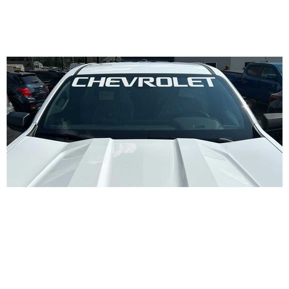 Chevy Colorado White Chevy Windshield Banner Decal 2015-2026 GM Licensed