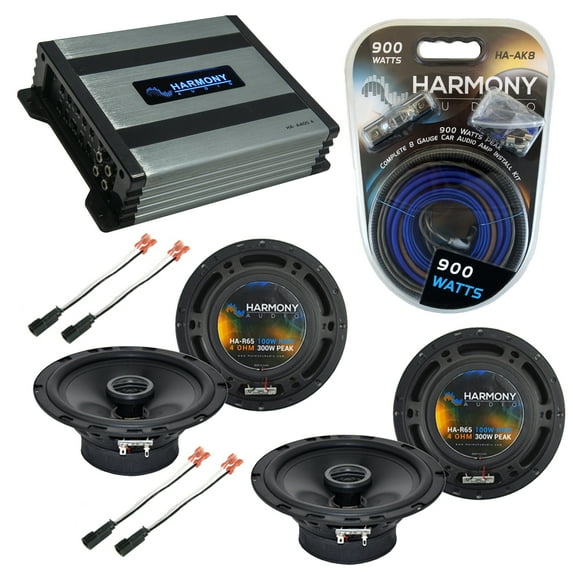 Chevy Corvette 1997-2004 Factory Speaker Upgrade Harmony (2) R65 & HA-A400.4 Amp