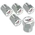 thumbnail image 1 of Chevy Corvette C5 Logo Tire Stem Valve Caps Set (Chrome), 1 of 4