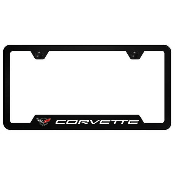 Chevy Corvette C5 Polycarbonate Notched License Plate Frame Official Licensed