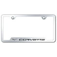 thumbnail image 1 of Chevy Corvette C6 Laser Etched Logo Cut-Out License Plate Frame (Chrome), 1 of 3
