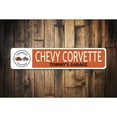 thumbnail image 1 of Chevy Corvette Garage Name Novelty Sign, Metal Wall Decor - 4x18 inches, 1 of 4