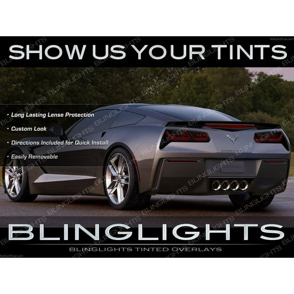 Chevy Corvette Tinted Tail Lamp Light Overlays Kit C4 C5 C6 C7 Smoked Protection Film Chevrolet
