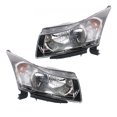 thumbnail image 1 of For Chevy Cruze 2012 13 14 15 2016 Headlight Assembly Driver and Passenger Side | Pair | 2nd Design | w/Clear Ring Around Signal Light | CAPA | For GM2502361, GM2503361 | 95900041, 95900042, 1 of 4