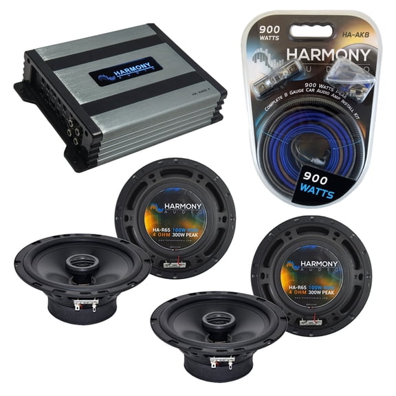 Chevy Equinox 2007-2009 Factory Speaker Upgrade Harmony (2) R65 & HA-A400.4 Amp