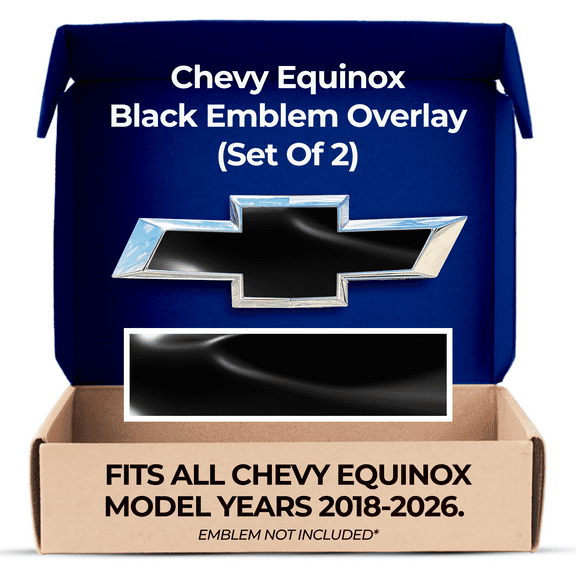 Chevy Equinox Blackout Grille Gate Bowtie Emblem Overlay Decals 2018-2026 Set of 2