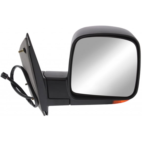 For Chevy Express 1500 2003 04 05 06 2007 Door Mirror Passenger Side | Power | Heated | w/ Signal Indicator | Textured Black | Replacement For 15937982 | GM1321356