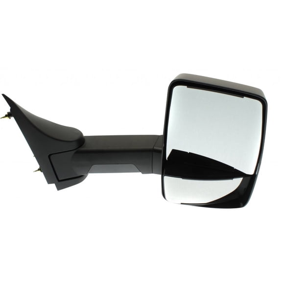 For Chevy Express 2500/3500 2003-2020 Door Mirror Passenger Side | Manual Glass | w/ Towing | For Vehicle 96in Wide and Over | 2nd Design | Textured Black | Replacement For GM1321529 | 22759637