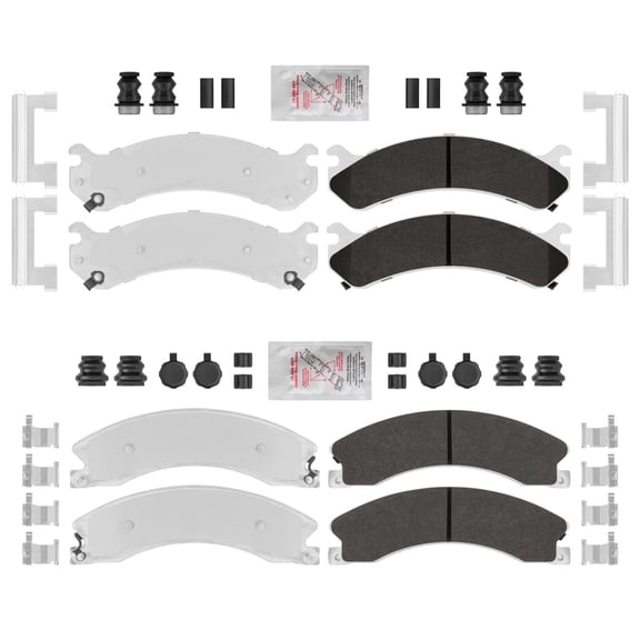 Chevy Express 4500 Front & Rear Heavy Duty Brake Pads fits 2018-2020 Express Van