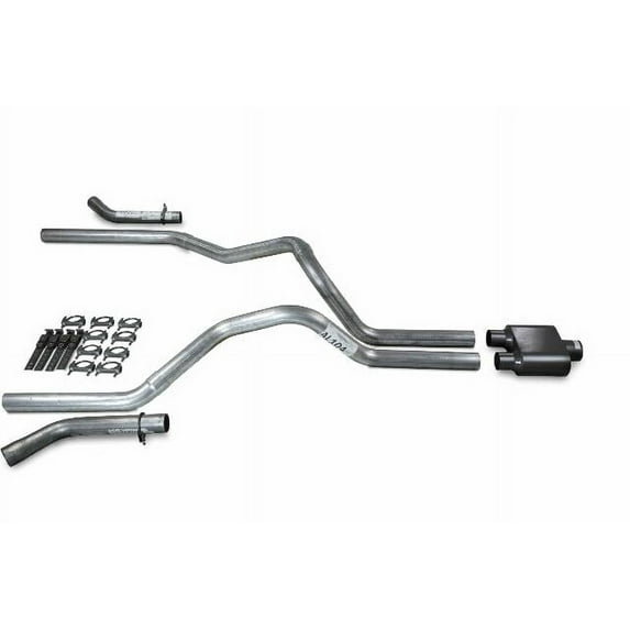 Chevy GMC 1500 07-14 2.5" Dual Exhaust Kits 1 Chamber Muffler Corner Exit