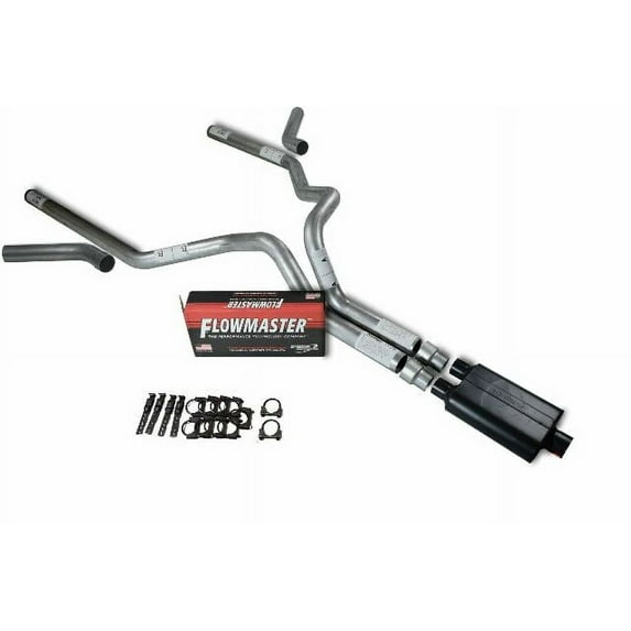 Chevy GMC 1500 15-18 3" Dual Truck Exhaust Kit Flowmaster Super 44 Corner Exit