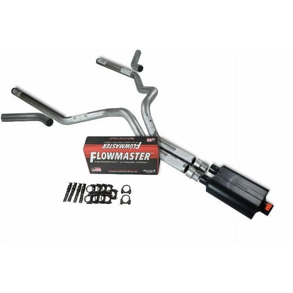 Chevy GMC 1500 15-18 3" Dual Truck Exhaust Kits Flowmaster Super 40 Corner Exit