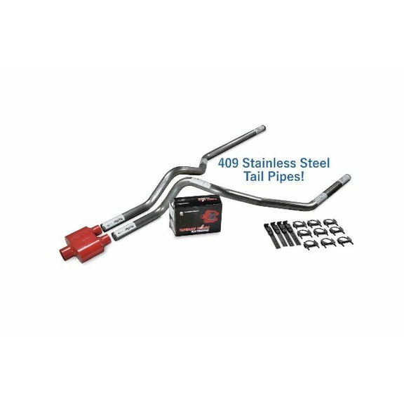 Chevy GMC 1500 19-25 2.5" Stainless Dual Exhaust Kit Cherry Bomb Extreme