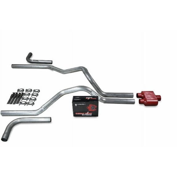Chevy GMC 1500 88-95 2.5" Dual Exhaust Kits Cherry Bomb Extreme Side Exit