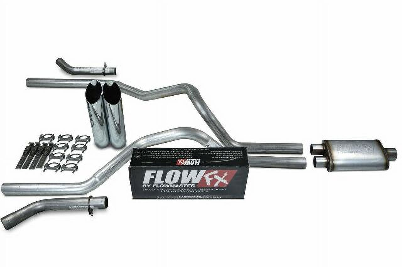 Chevy GMC 1500 96-99 2.5" Dual Exhaust Kit Flowmaster Flow FX Slash Tip ...