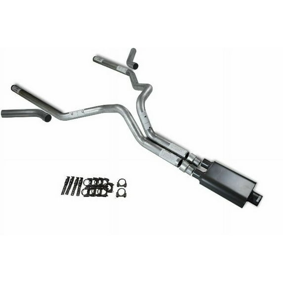 Chevy GMC 1500 99-06 3" Dual Truck Exhaust Kits 2 Chamber Muffler Corner Exit