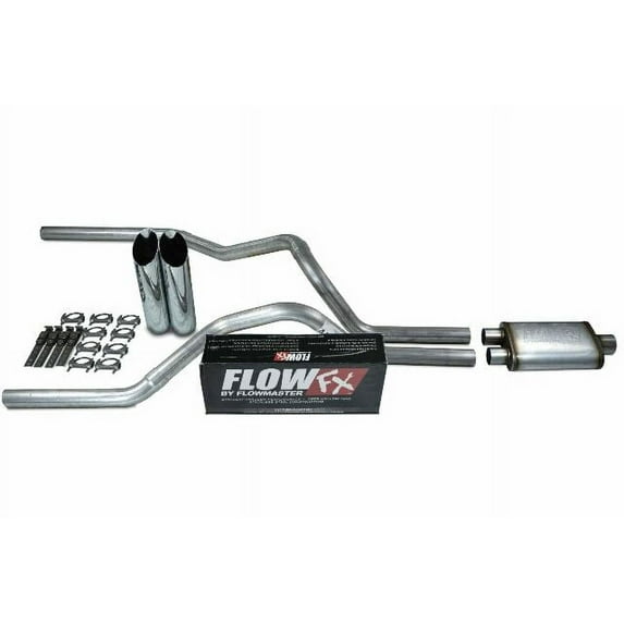 Chevy GMC 1500 Truck 96-99 2.5" Dual Exhaust Kits Flowmaster Flow FX Slash Tip