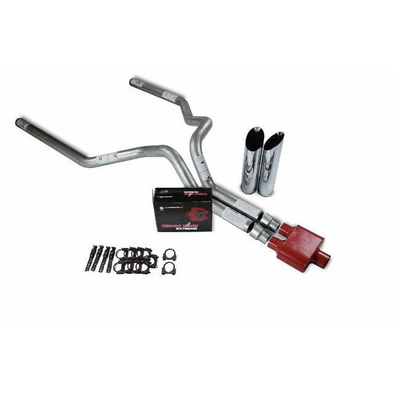 Chevy GMC 1500 Truck 99-06 3" Dual Exhaust Kits Cherry Bomb Extreme Slash Tips