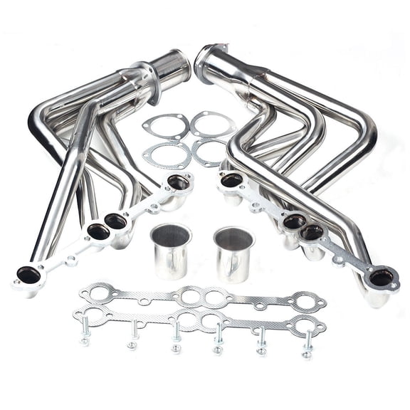 Chevy GMC 73-85 Small Block Long Tube Exhaust Manifold Header, 1-5/8" Tube, 3" Collector, 2WD/4WD, OEM MT001016