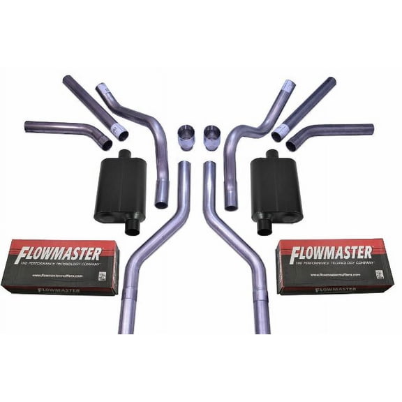 Chevy GMC C10 63-72 2.5" Dual Exhaust Kits Flowmaster Super 44 Double Wall Side