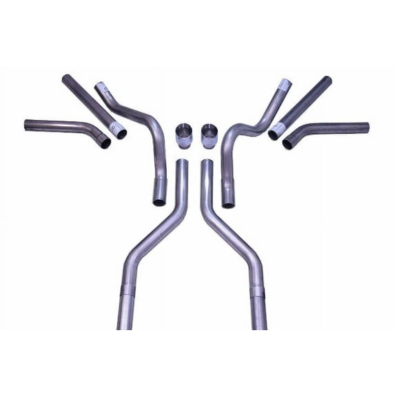 Chevy GMC C10 63-72 2.5" Dual Exhaust Kits No Muffler Double Wall Side Exit