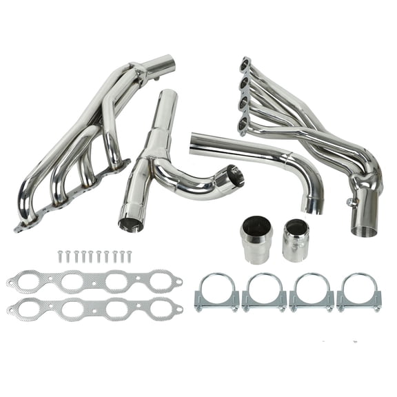Chevy GMC Exhaust Headers w/ Y-Pipe 2014-2017 5.3L/6.2L, OEM MT001004, 8-2-1 Design, 3.0" Outlet, 1.875" Primary Tube