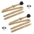 thumbnail image 1 of Chevy Impala 1959-1960 Standard 3 Point Tan Retractable Bucket Seat Belt Kit with Bracketry - 2 Belts, 1 of 1