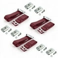 thumbnail image 1 of Chevy Impala 1965-1970 Airplane 2 Point Burgandy Lap Bench Seat Belt Kit with Bracketry - 3 Belts, 1 of 1