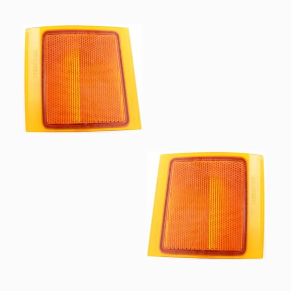For Chevy K1500 1994 95 96 97 98 99 2000 Reflector Driver and Passenger Side | Pair | Front | Upper | Replacement For GM2550143, GM2551143 | 5977459, 5977460
