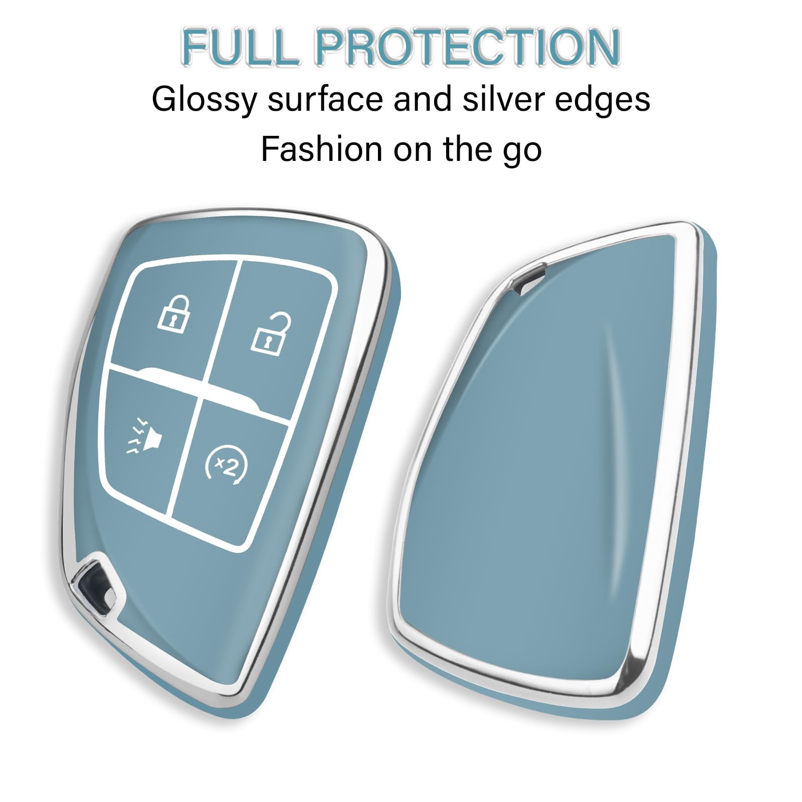 Colorado Key Shell for Chevy Key Fob Cover with Keychain Soft TPU Protection Case ...