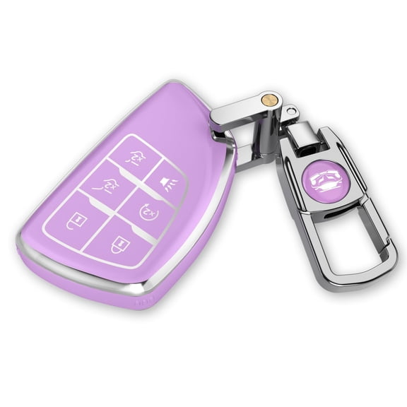 for Chevy Key Fob Cover with Keychain.TPU Keyshell No Screws Required for Installation. Compatible with 2021-2025 Silverado Sierra Tahoe GMC Yukon Suburban Denali ( 6-Buttons)