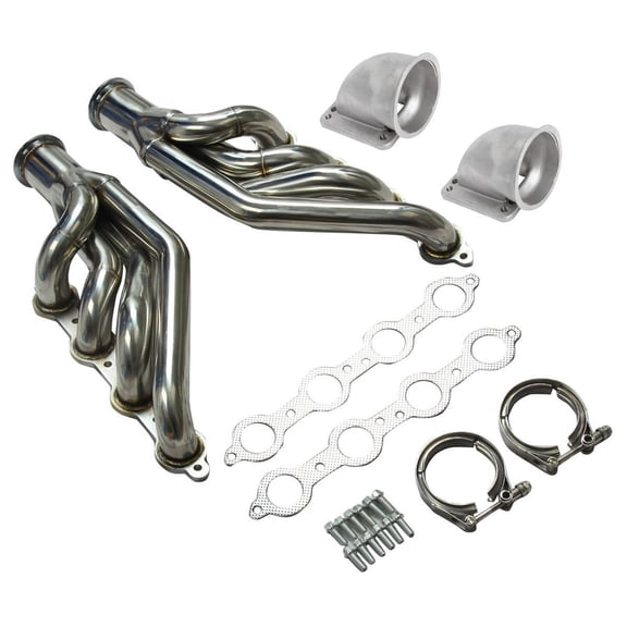 Chevy LS1/LS2/LS3/LS6/LSX Small Block V8 Turbo Exhaust Manifold - MT001220 - Polished Silver Finish - 1-7/8" Primary, 3" Collector - 97-14 Camaro/Corvette